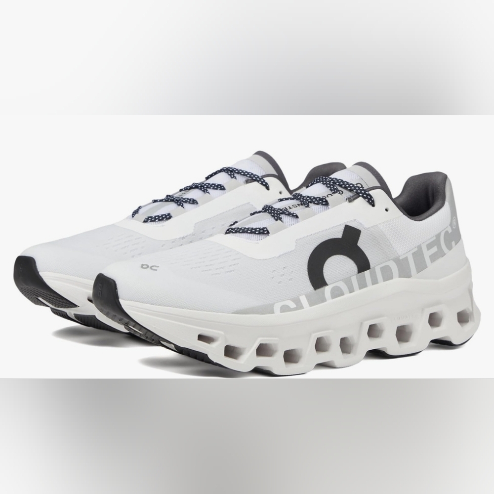 On Running Cloud Cloudmonster Black White Running Sneaker Men 11.5